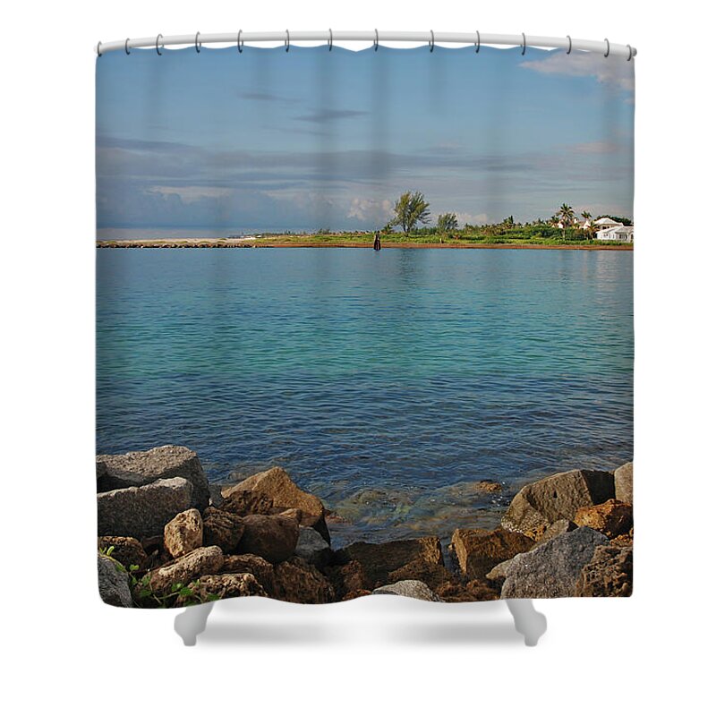  Lake Worth Inlet Shower Curtain featuring the photograph 10- Lake Worth Inlet by Joseph Keane