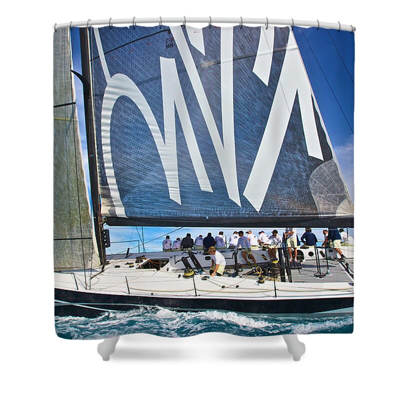 Key Shower Curtain featuring the photograph Key West Race Week #980 by Steven Lapkin