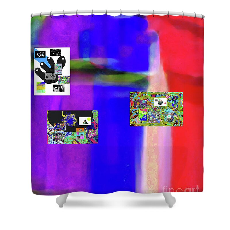 Walter Paul Bebirian Shower Curtain featuring the digital art 11-20-2015dabcdefghi by Walter Paul Bebirian