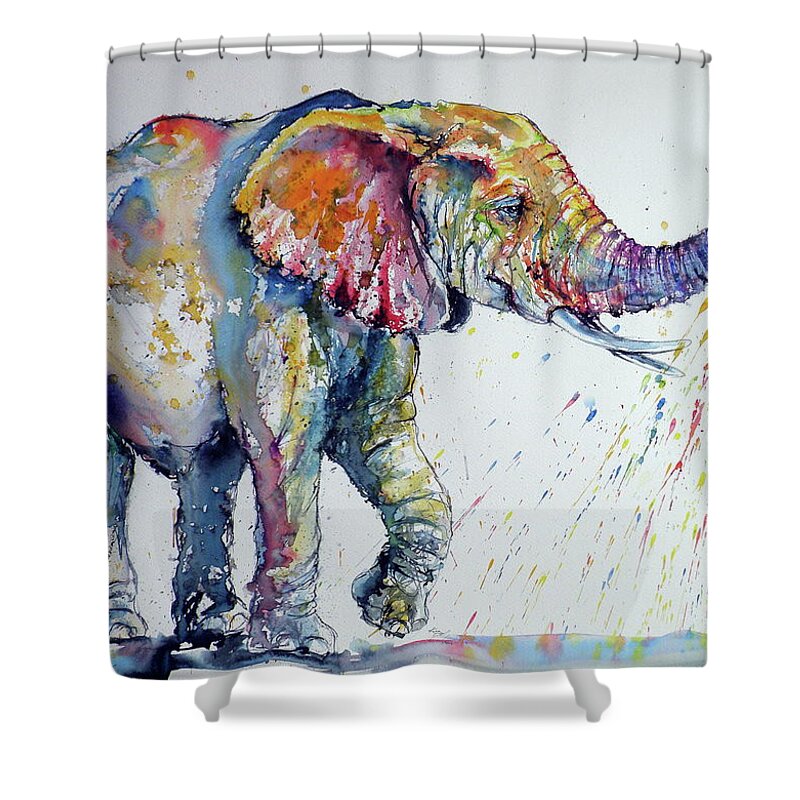 Colorful elephant Shower Curtain for Sale by Kovacs Anna Brigitta