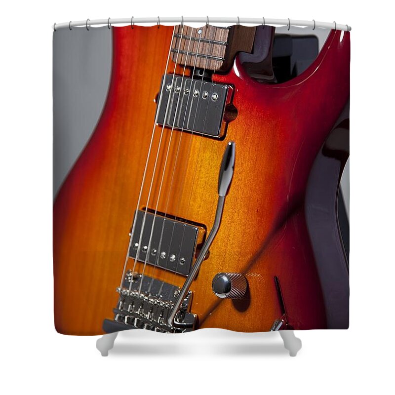 Guitar Shower Curtain featuring the photograph Guitar #12 by Mariel Mcmeeking