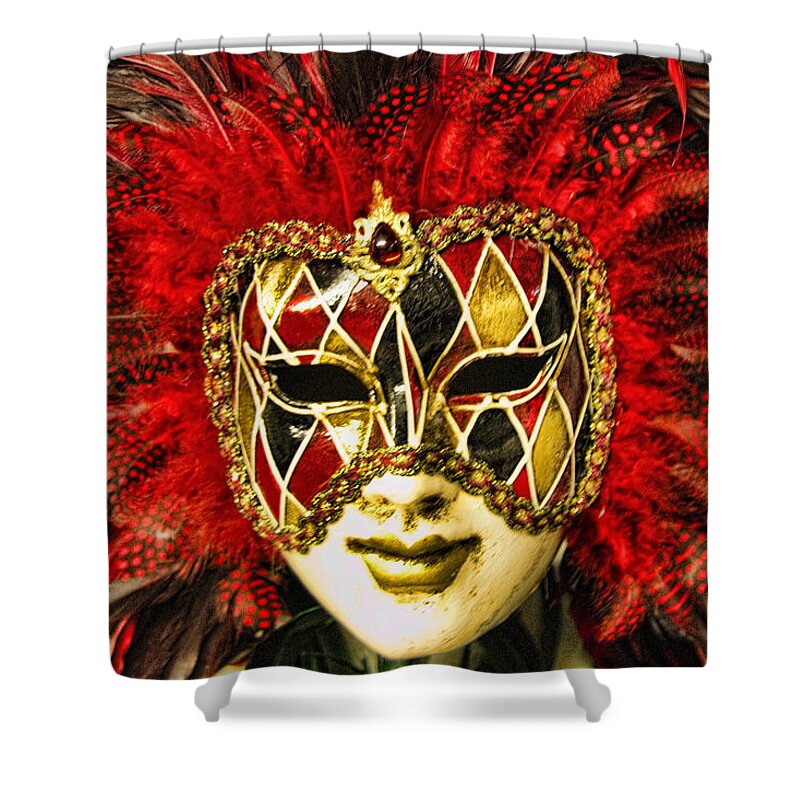 Venetian Shower Curtain featuring the photograph Venetian Carnaval Mask #12 by David Smith