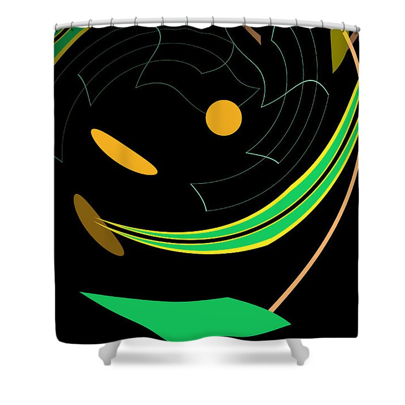 1274 Shower Curtain featuring the painting 1274 - Pillow Smile by Irmgard Schoendorf Welch