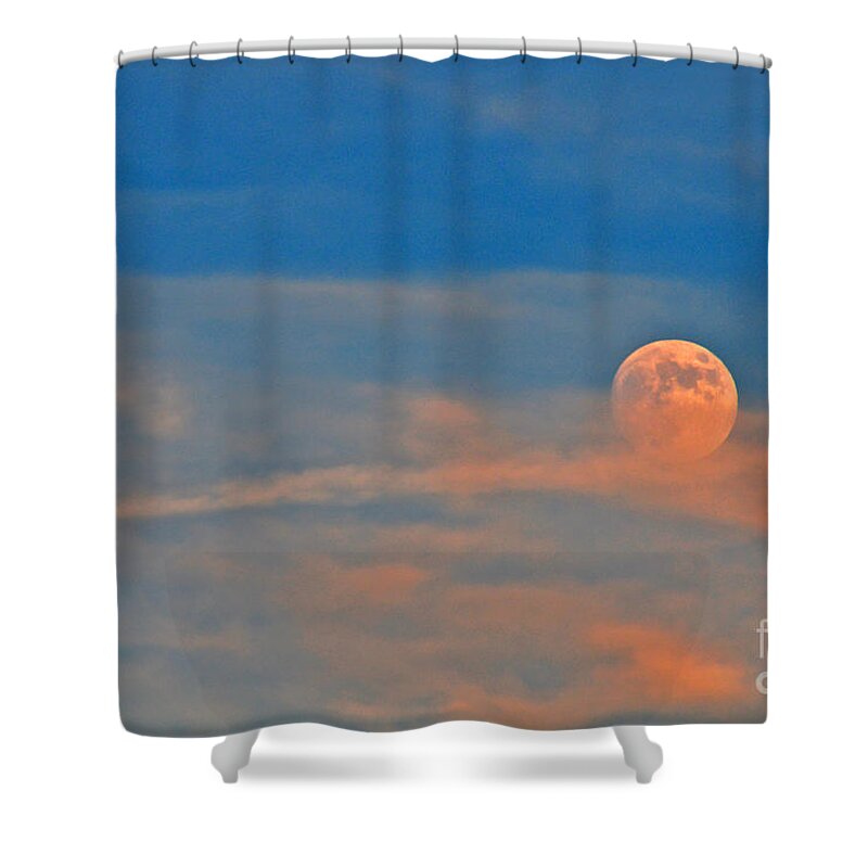 Moon Shower Curtain featuring the photograph 14- Moonfire by Joseph Keane