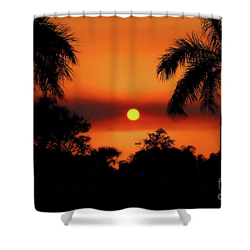 Sunset Shower Curtain featuring the photograph 14- Sunfire by Joseph Keane