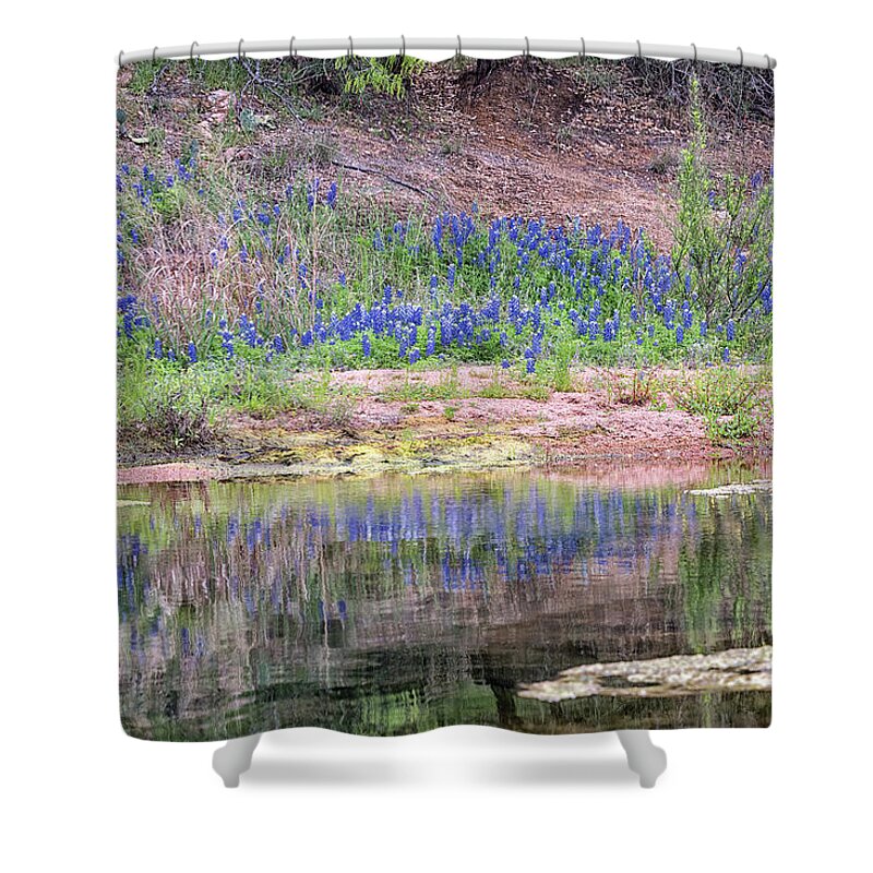 Texas Wildflowers Shower Curtain featuring the photograph Texas Bluebonnets 8 by Victor Culpepper