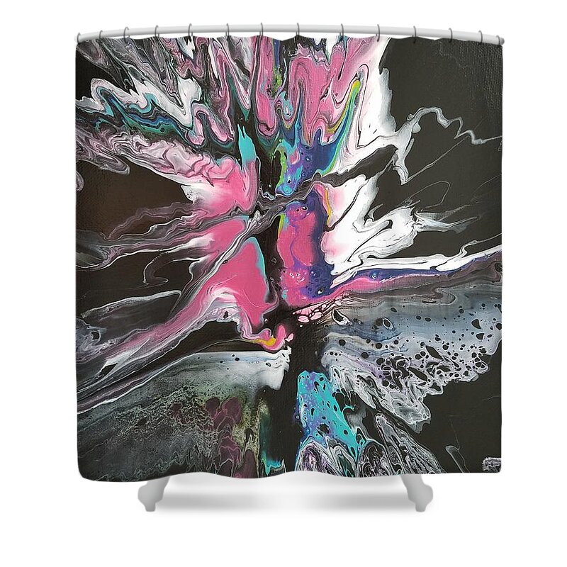 Abstract Shower Curtain featuring the painting #149 #149 by Gerry Smith