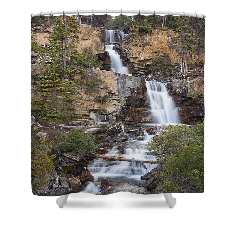 Tangle Creek Falls Shower Curtain featuring the photograph 151124p042 by Arterra Picture Library