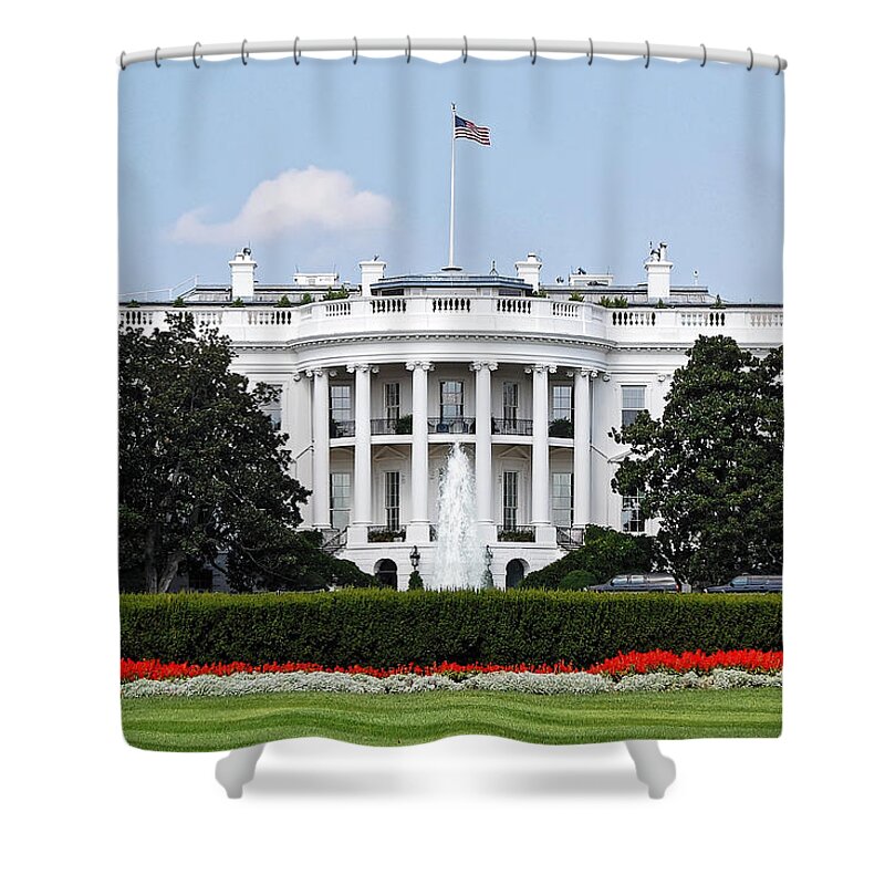 Darin Volpe Architecture Shower Curtain featuring the photograph 1600 Pennsylvania Avenue - The White House, Washington D.C. by Darin Volpe