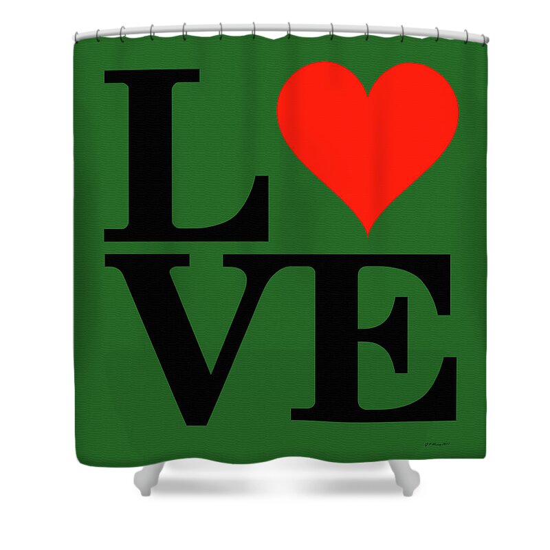 Love Shower Curtain featuring the digital art Love Heart Sign #17 by Gregory Murray