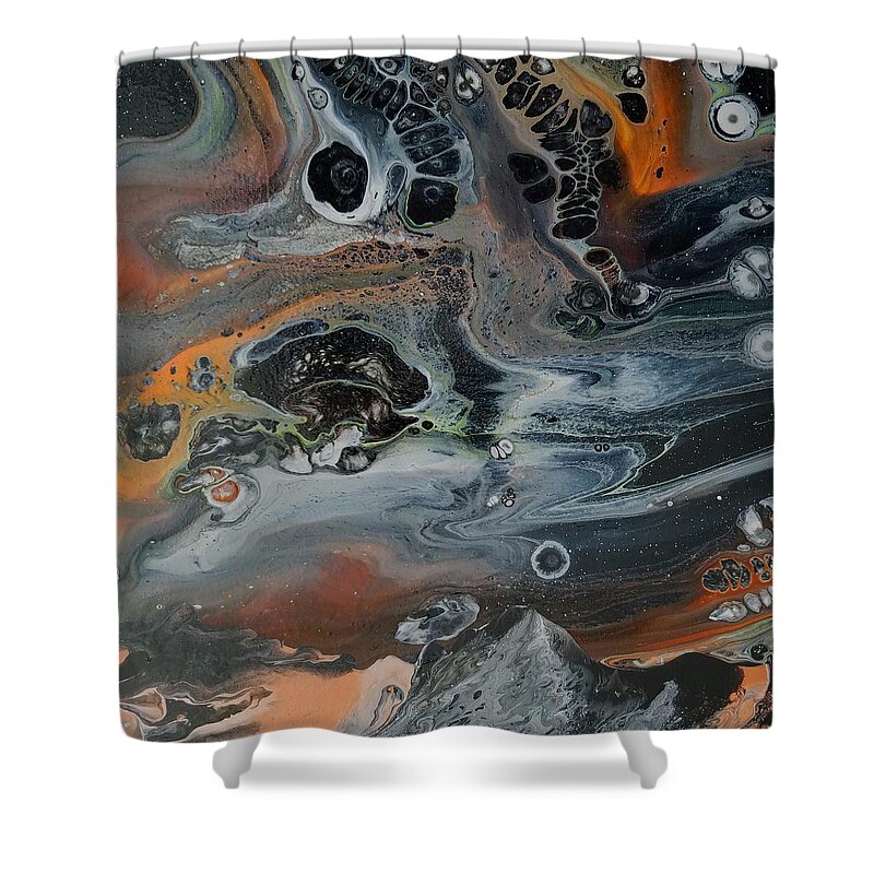 Abstract Shower Curtain featuring the painting #170a by Gerry Smith