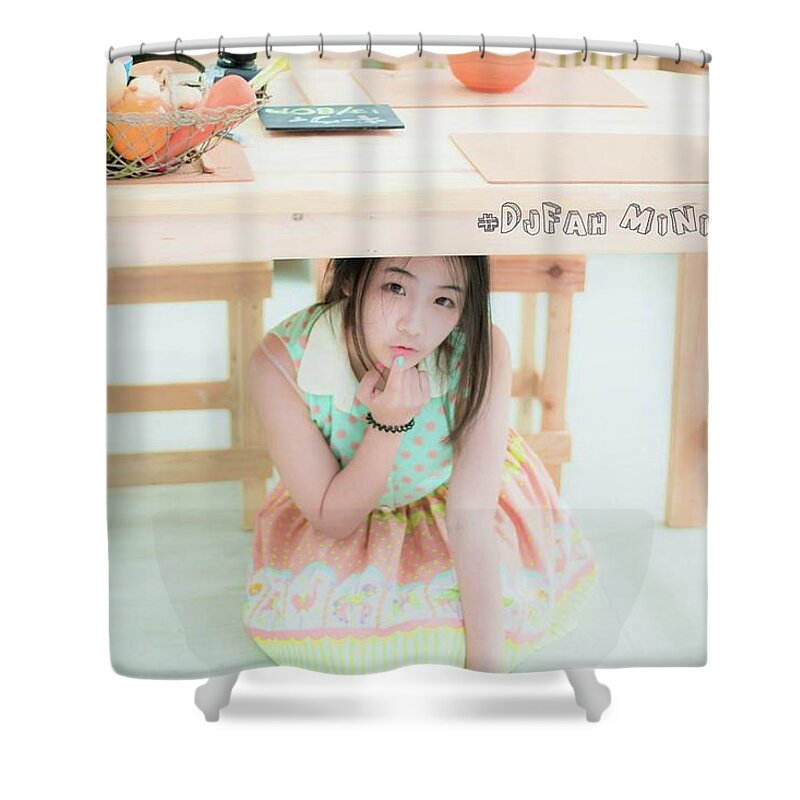 Asian Shower Curtain featuring the digital art Asian #18 by Maye Loeser