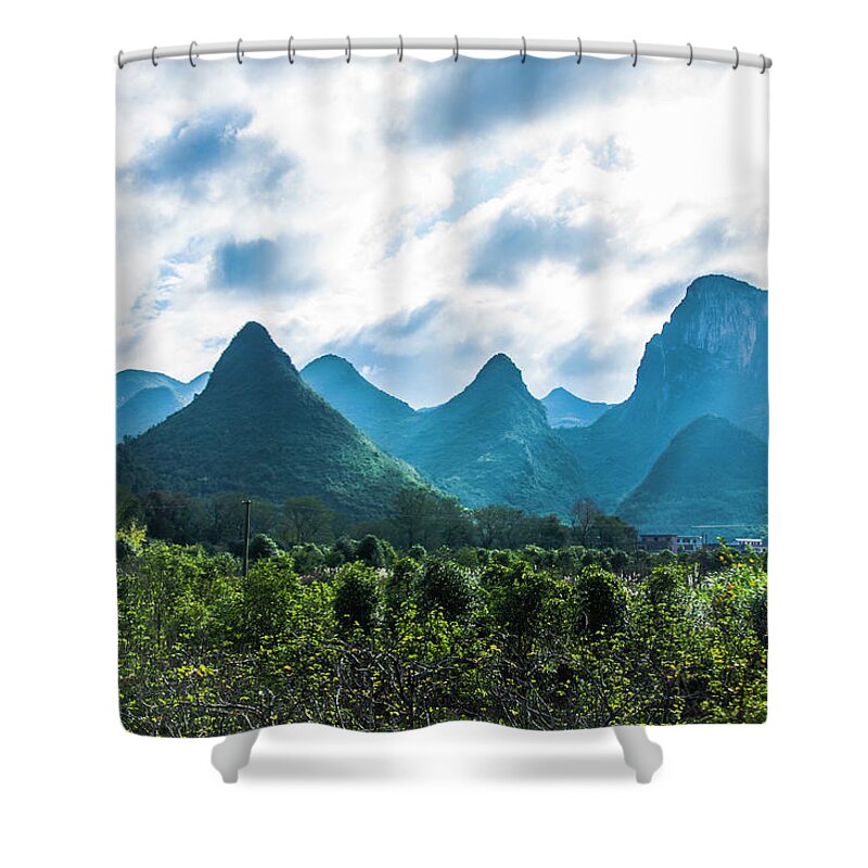 Countryside Shower Curtain featuring the photograph Countryside scenery in autumn #18 by Carl Ning