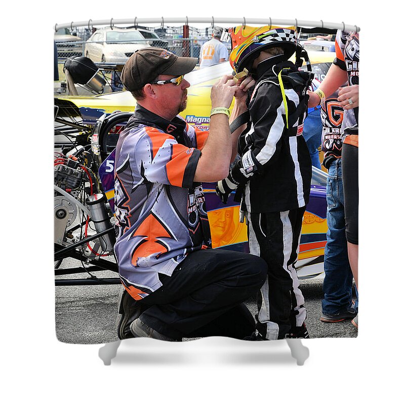 Drag Shower Curtain featuring the photograph Junior Drag Racing March 2017 #18 by Jack Norton