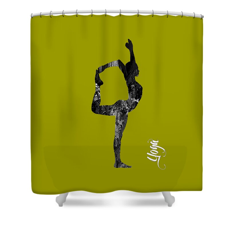 Yoga Shower Curtain featuring the mixed media Yoga Collection #18 by Marvin Blaine