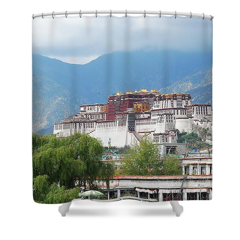 Palace Shower Curtain featuring the photograph The Potala Palace #19 by Carl Ning