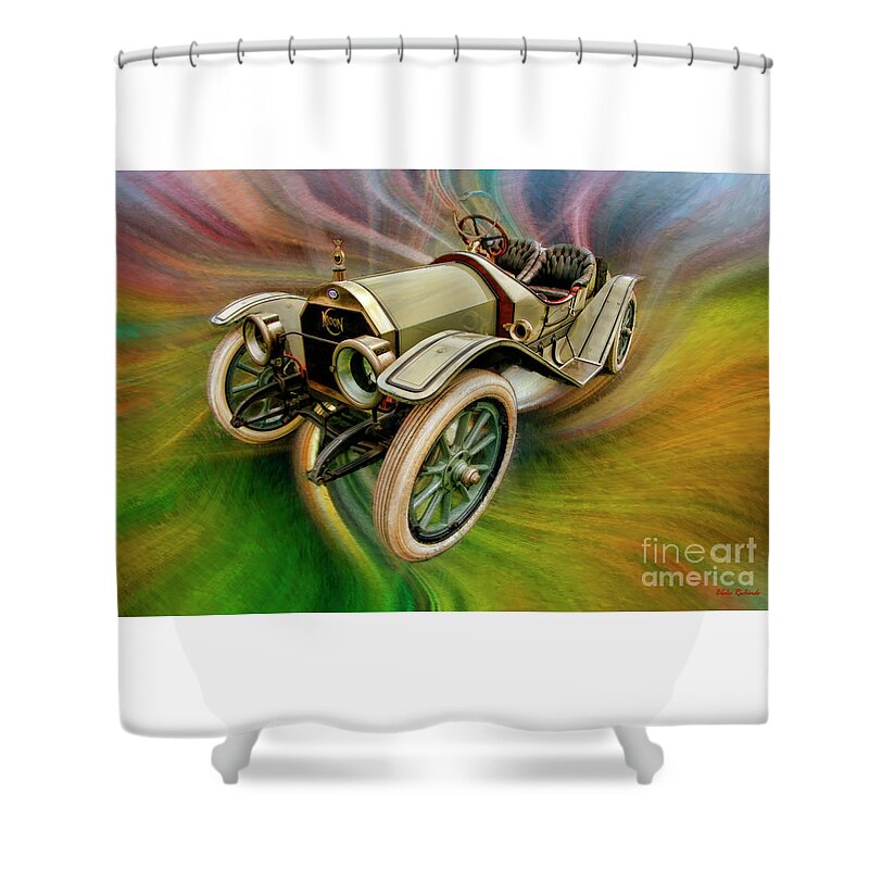 1912 Moon 30 Raceabout Shower Curtain featuring the photograph 1912 Moon 30 Raceabout by Blake Richards