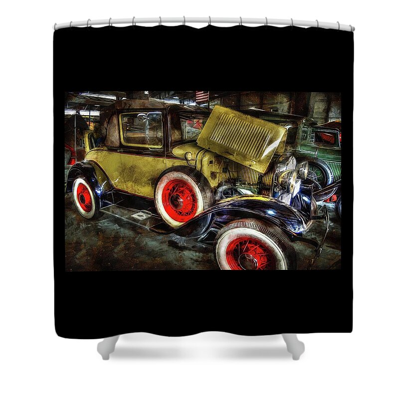 1930 Ford Model A Shower Curtain featuring the photograph 1930 Ford Model A Convertible by Thom Zehrfeld