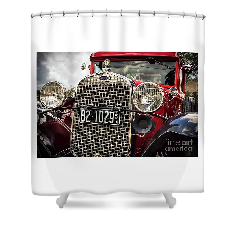 1931 Ford Pu Details Shower Curtain featuring the photograph 1931 Ford PU Details by Imagery by Charly