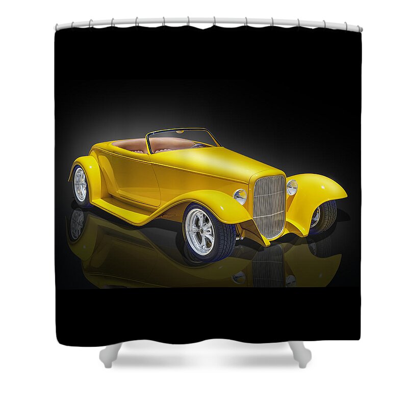1932 Ford Roadster Shower Curtain featuring the photograph 1932 Ford Boydster by Gary Warnimont