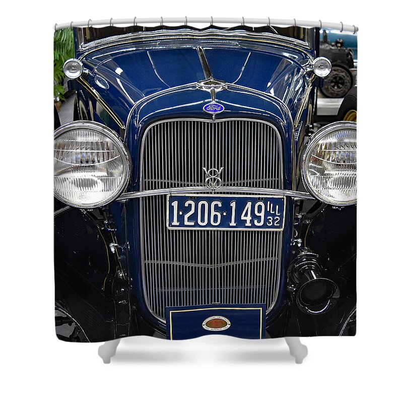 Car Shower Curtain featuring the photograph 1932 Ford Cabriolet Deluxe by DB Hayes