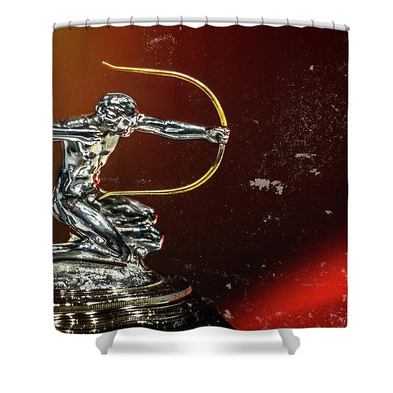 2016 Shower Curtain featuring the photograph 1933 Pierce-Arrow Silver Arrow Detail by Wade Brooks