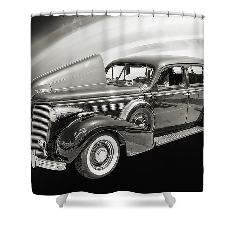 1937 Buick 40 Special Shower Curtain featuring the photograph 1937 Buick 40 Special 5541.53 by M K Miller