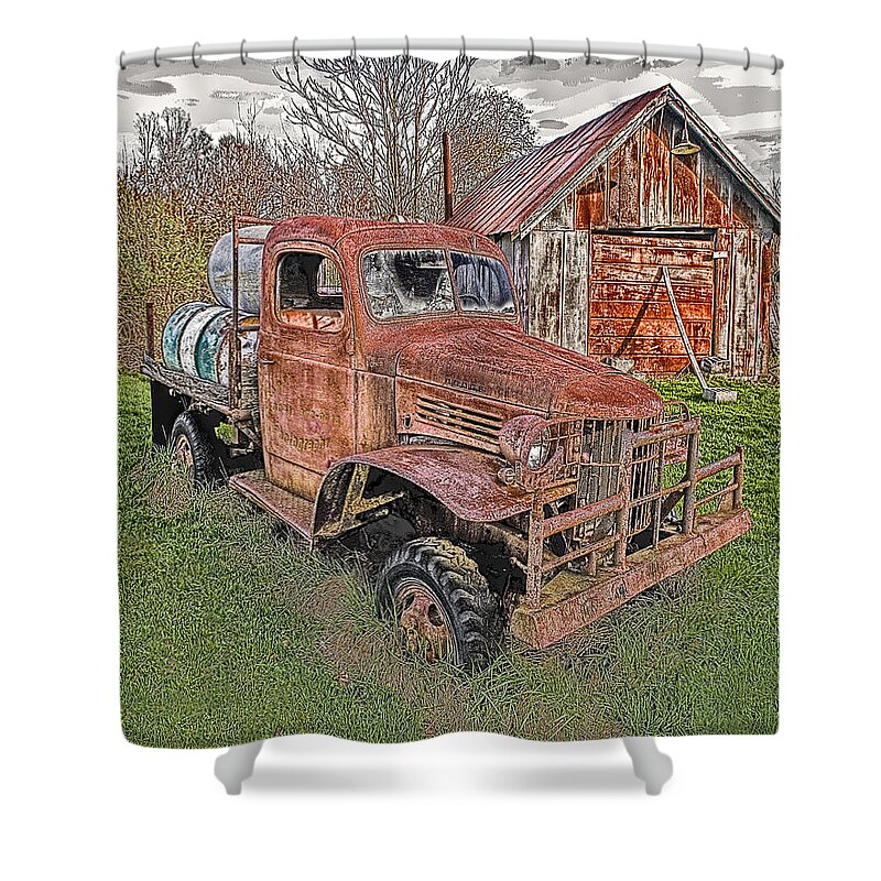 Scenicfotos Shower Curtain featuring the photograph 1941 Dodge Truck #2 by Mark Allen
