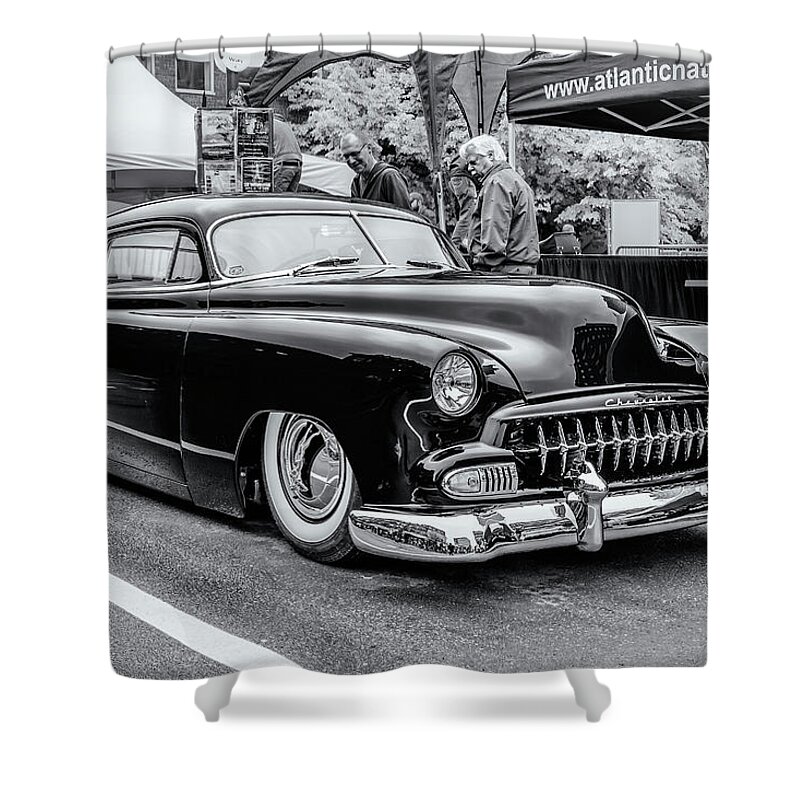 2016 Shower Curtain featuring the photograph 1951 Chevy kustomized by Ken Morris