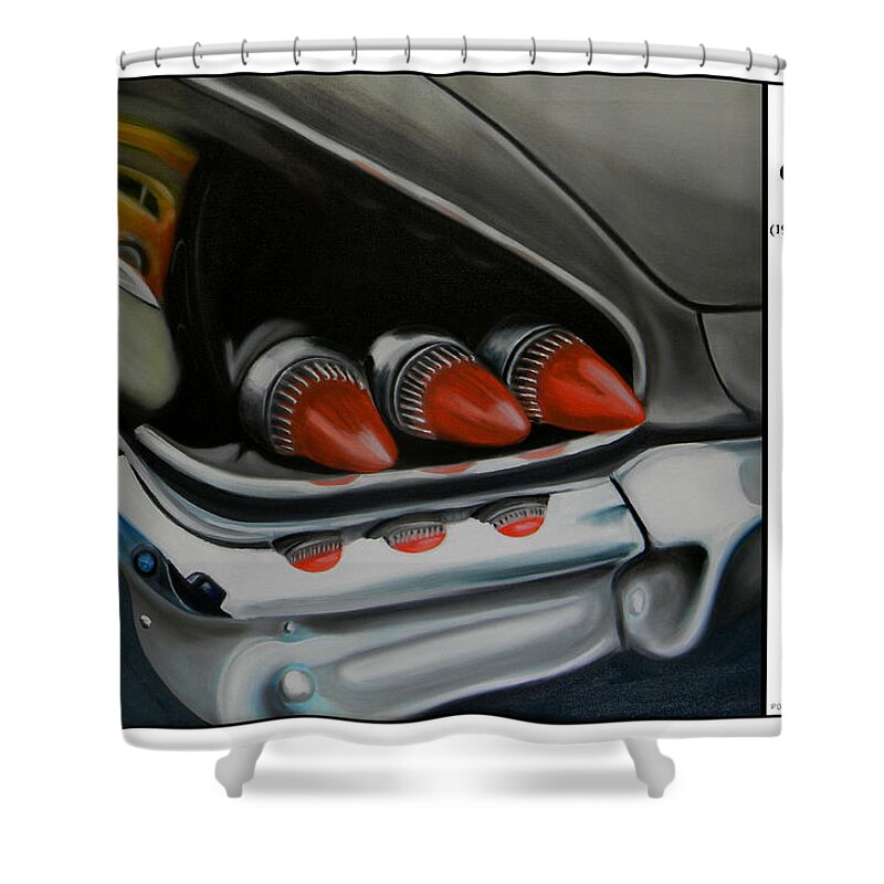 Glorso Shower Curtain featuring the painting 1958 Chevy Impala by Dean Glorso