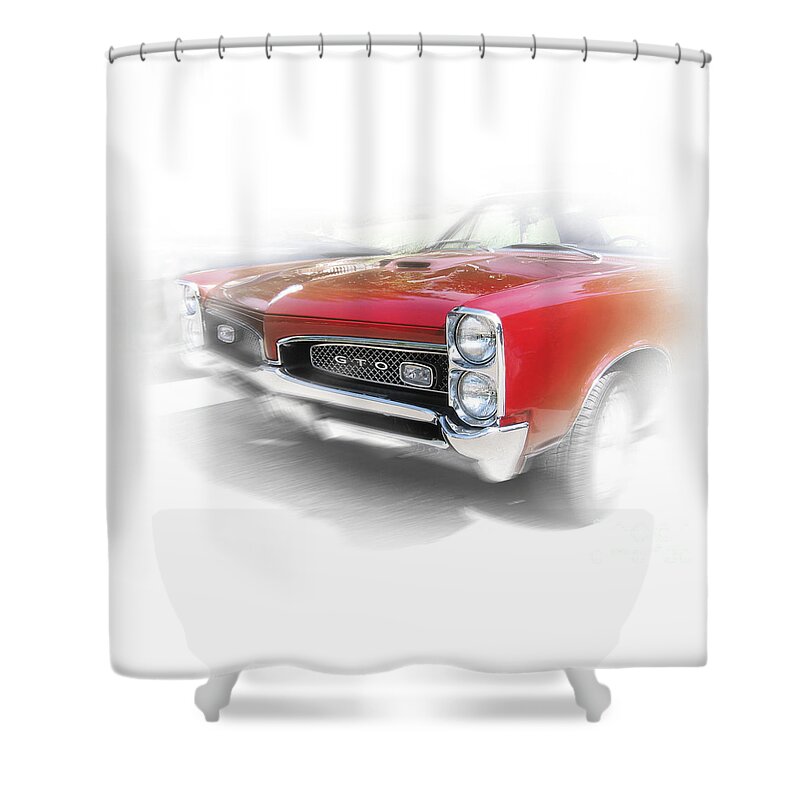 1967 Shower Curtain featuring the photograph 1967 Pontiac GTO by Ron Long