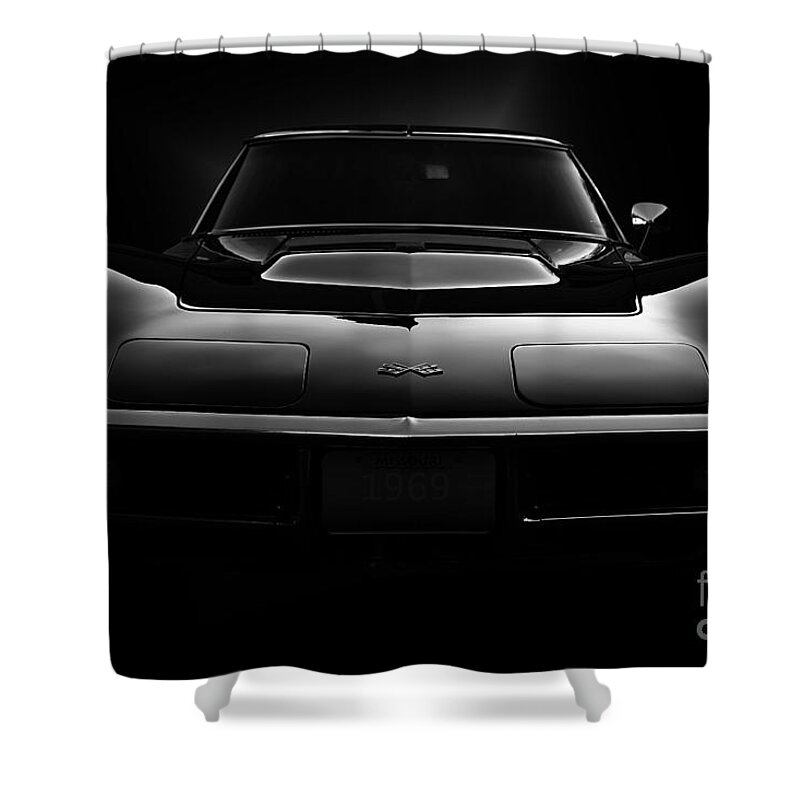 1969 Shower Curtain featuring the photograph 1969 Corvette by Dennis Hedberg