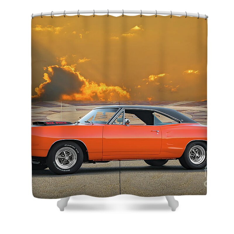 Automobile Shower Curtain featuring the photograph 1969 Dodge Super Bee IV by Dave Koontz