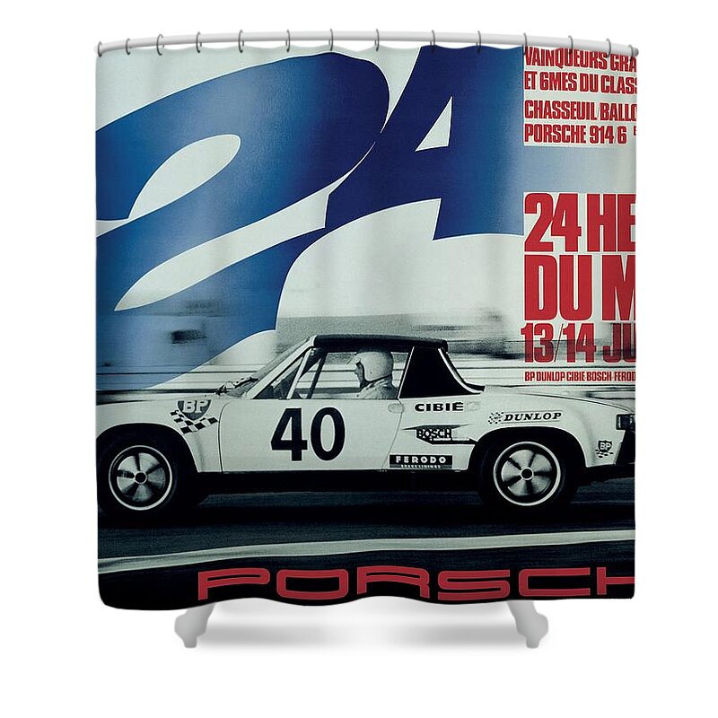 24 Hours Of Le Mans Shower Curtain featuring the photograph 1970 24hr Le Mans by Georgia Clare