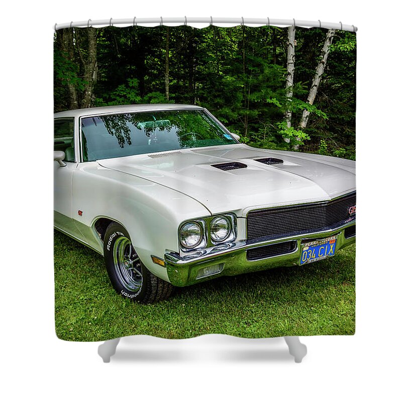 2016 Shower Curtain featuring the photograph 1971 Buick Skylark GS by Ken Morris