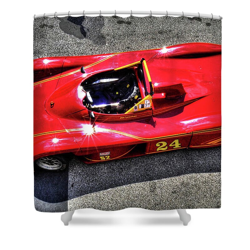 1982 Swift Db2 #24 Shower Curtain featuring the photograph 1982 Swift DB2 #24 by Josh Williams