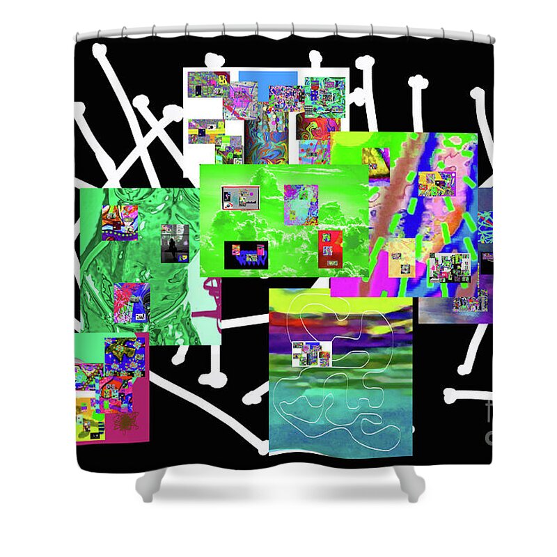 Walter Paul Bebirian Shower Curtain featuring the digital art 2-3-2016babcdef by Walter Paul Bebirian