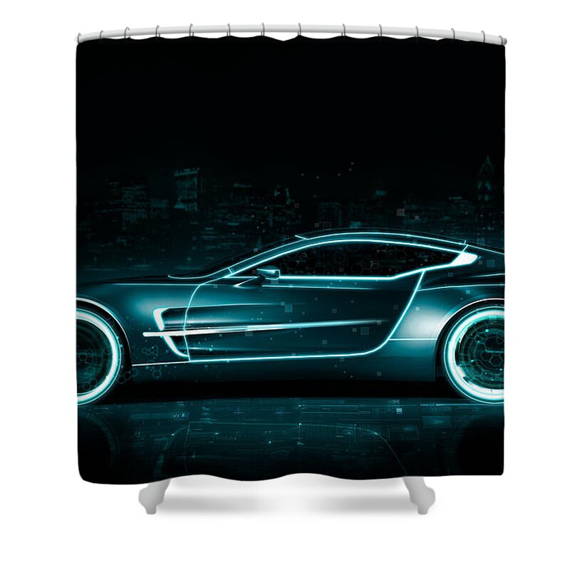 Aston Martin Shower Curtain featuring the photograph Aston Martin #2 by Mariel Mcmeeking