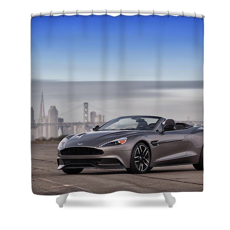 Aston Shower Curtain featuring the photograph #AstonMartin #Print #2 by ItzKirb Photography