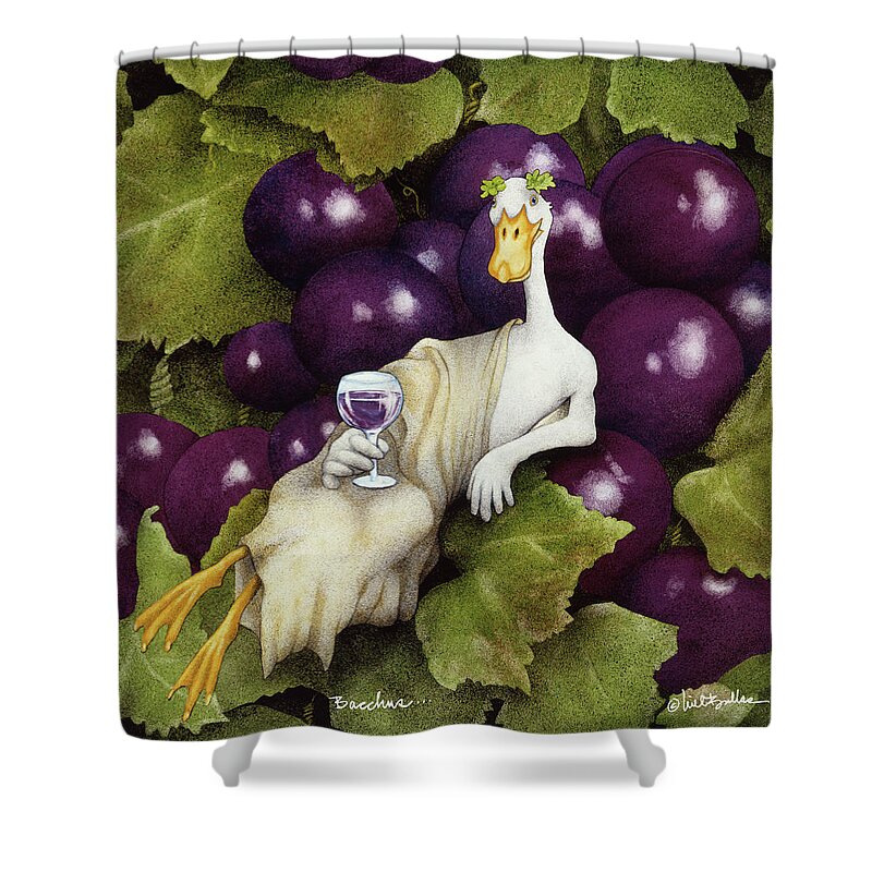 Will Bullas Shower Curtain featuring the painting Bacchus... #2 by Will Bullas