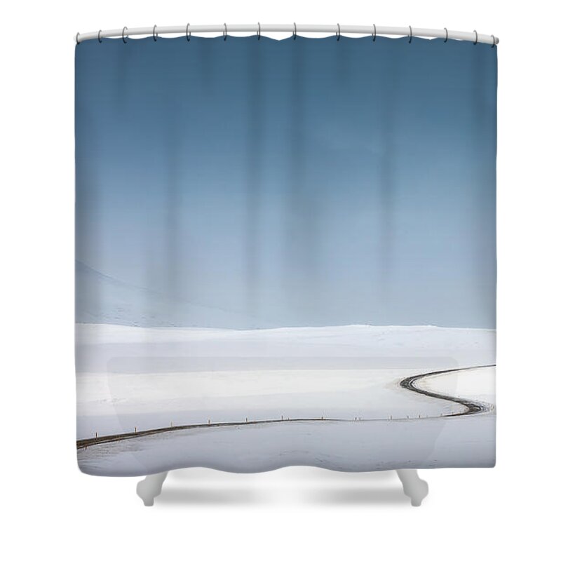Background Shower Curtain featuring the photograph Beautiful winter landscape #2 by Anna Om