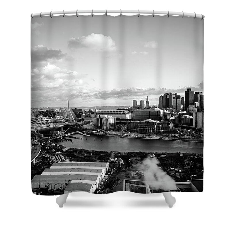 Boston Shower Curtain featuring the photograph Boston Sunset #3 by Mountain Dreams