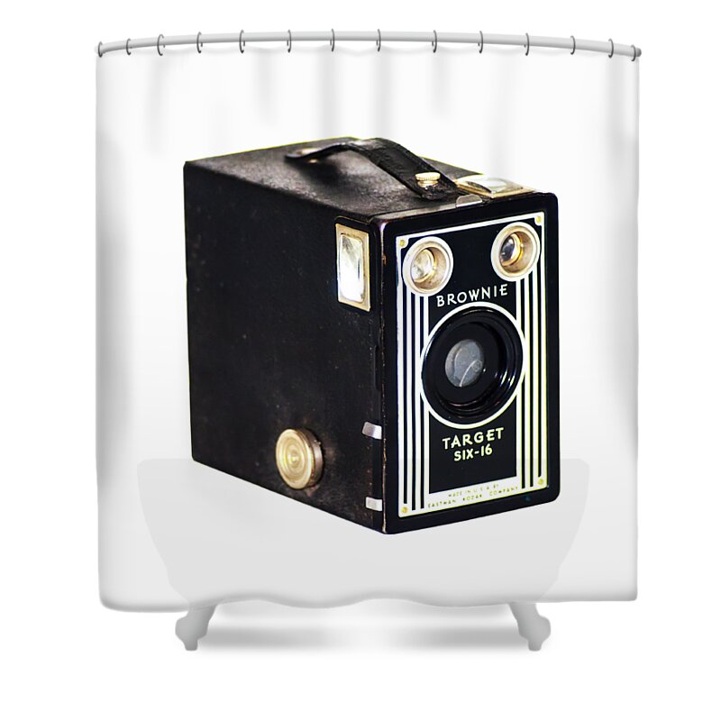 Brownie Shower Curtain featuring the photograph Brownie Target Six-16 #2 by Bill Cannon