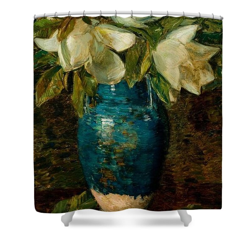 Giant Magnolias Shower Curtain featuring the painting Childe Hassam by Giant Magnolias