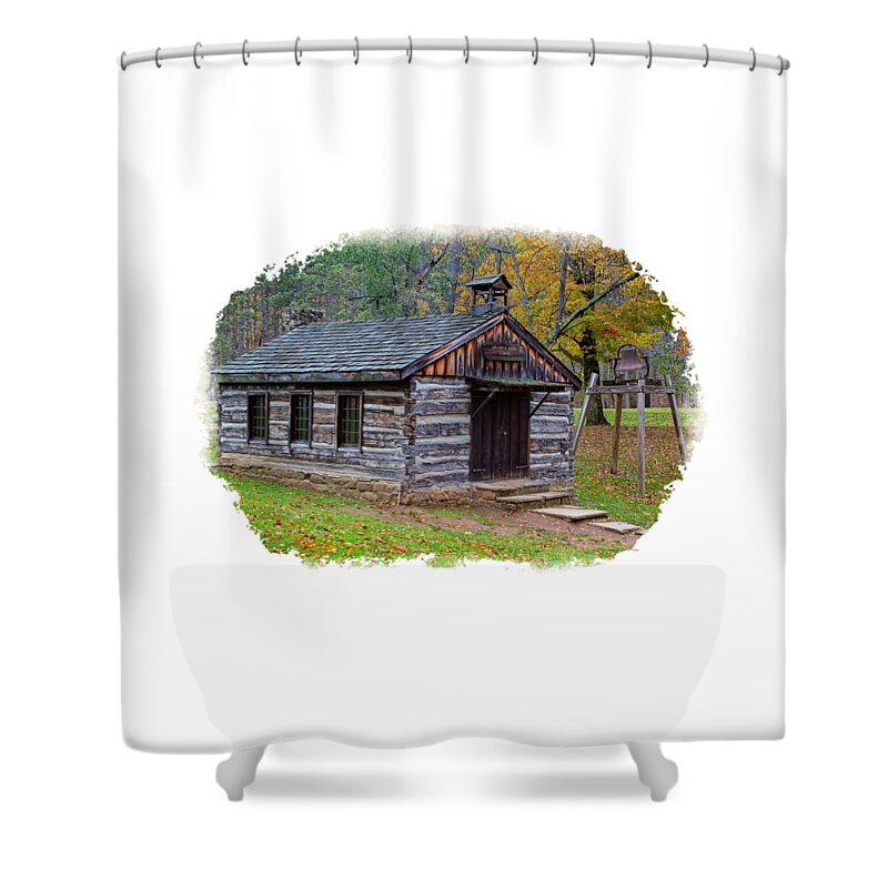 Tree Shower Curtain featuring the photograph Church by John M Bailey