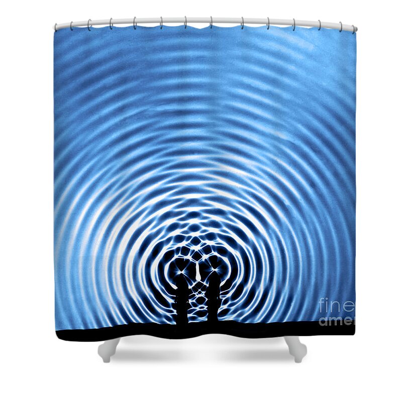 Circular Wave Shower Curtain featuring the photograph Circular Wave Systems #1 by Berenice Abbott
