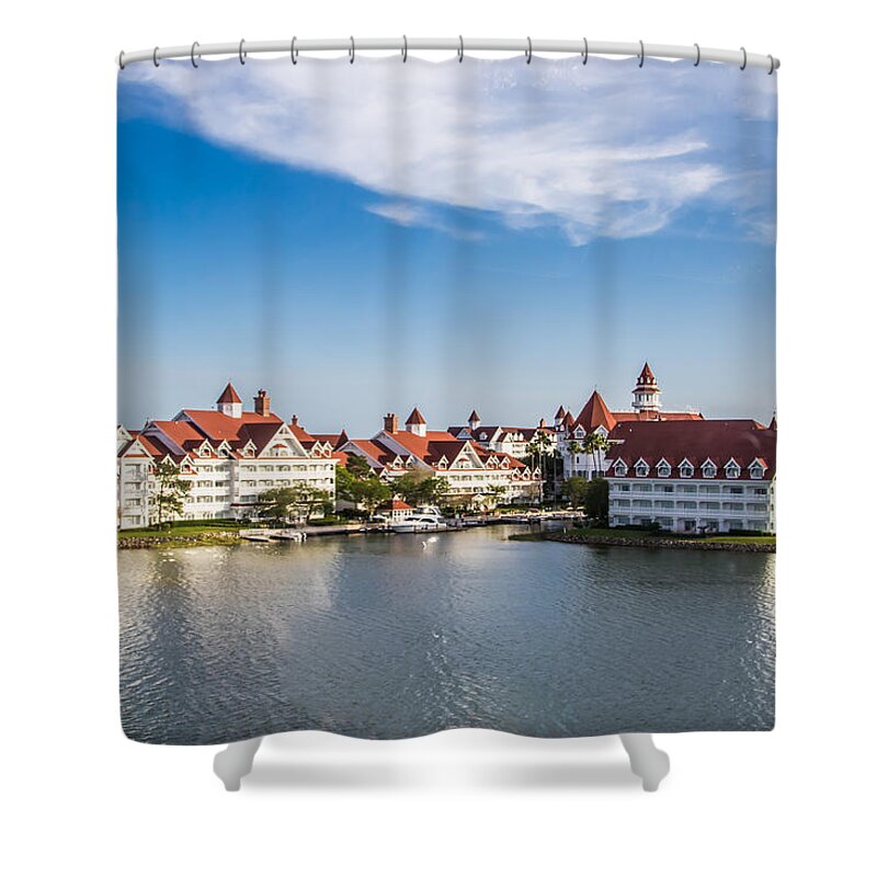 Grand Floridian Shower Curtain featuring the photograph Disney's Grand Floridian Resort and Spa #2 by Sara Frank