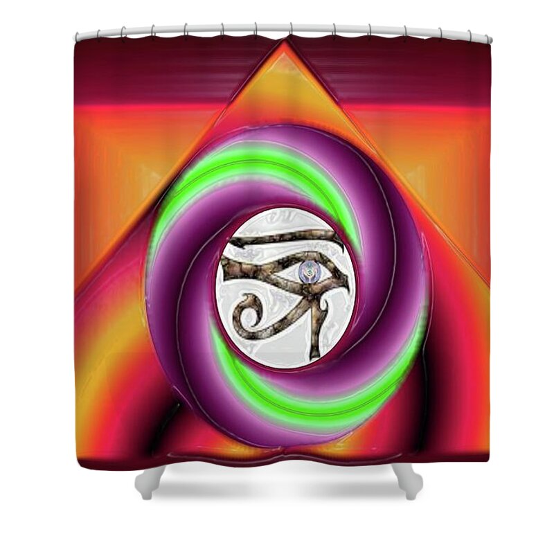 Divine Protection Shower Curtain featuring the digital art Divine Protection #1 by Debra MChelle