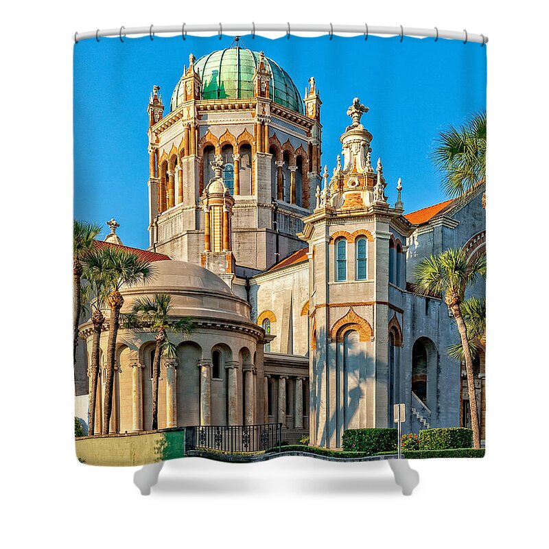Structure Shower Curtain featuring the photograph Flagler Memorial Presbyterian Church 3 by Christopher Holmes