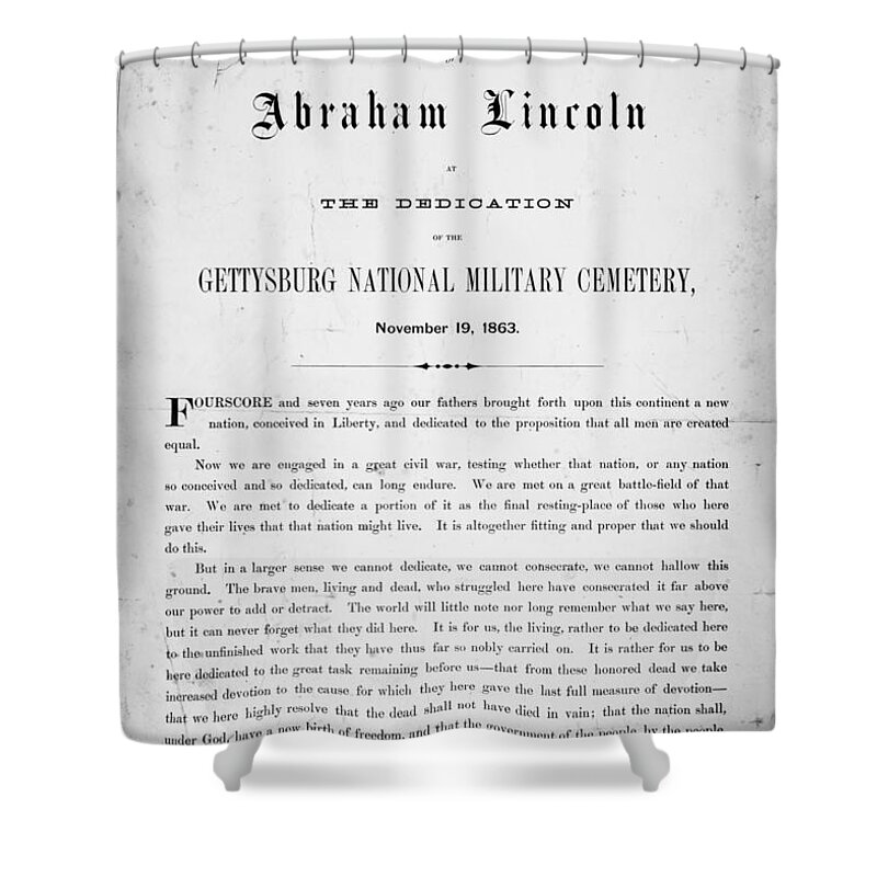 1863 Shower Curtain featuring the photograph Gettysburg Address, 1863 #3 by Granger